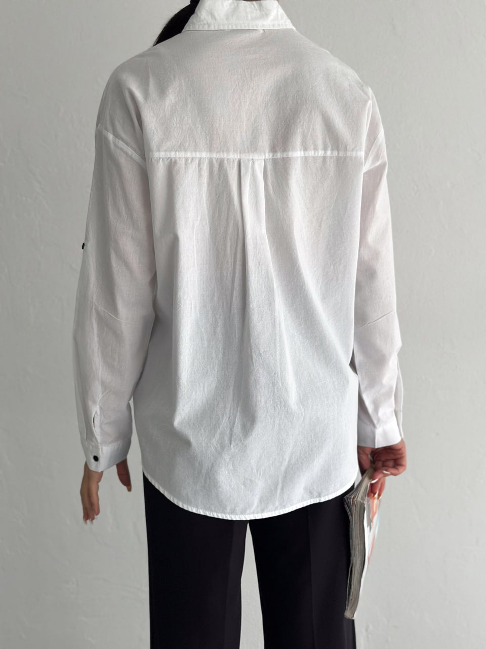Rahat Kalıp Oversize Cep Desenli Gömlek